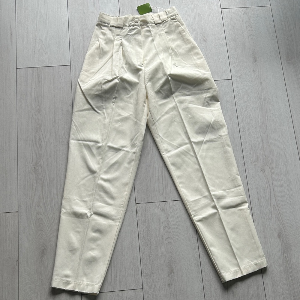 Tailor Vintage Women's Cream Straight Leg Pants